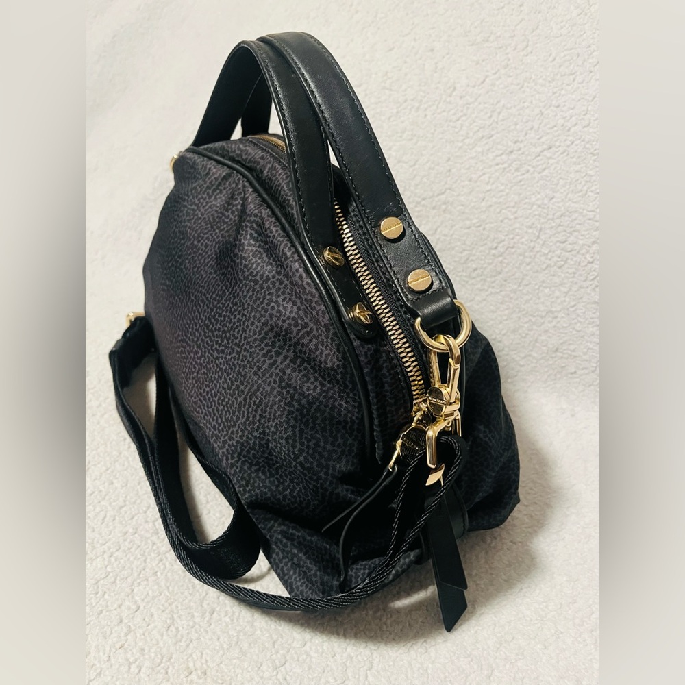 Borbonese Redwall Black Crossbody Bag - Picture 3 of 15